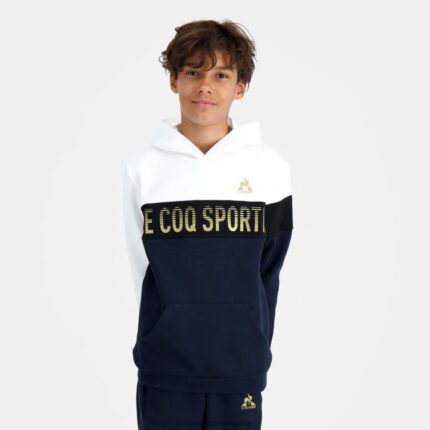 Clothing HVDBF638 Children Le Coq Sportif Hooded Sweatshirt Blue