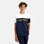 Clothing HVDBF639 Children Le Coq Sportif T-Shirt Blue