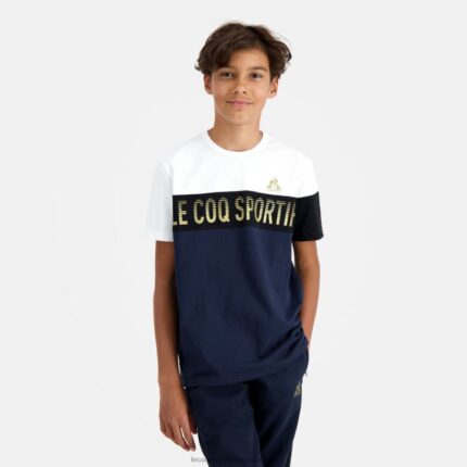 Clothing HVDBF639 Children Le Coq Sportif T-Shirt Blue