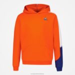 Clothing HVDBF643 Children Le Coq Sportif Hooded Sweatshirt Orange - Image 2