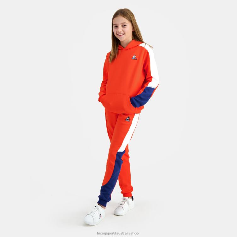 Clothing HVDBF643 Children Le Coq Sportif Hooded Sweatshirt Orange - Image 10