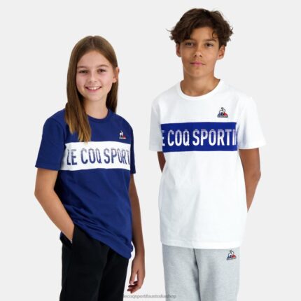 Clothing HVDBF646 Children Le Coq Sportif T-Shirt White