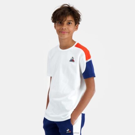 Clothing HVDBF649 Children Le Coq Sportif T-Shirt White