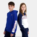 Clothing HVDBF653 Children Le Coq Sportif Hooded Sweatshirt Blue