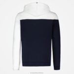 Clothing HVDBF66 Men Le Coq Sportif Hooded Sweatshirt Blue - Image 3