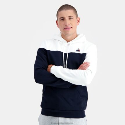 Clothing HVDBF66 Men Le Coq Sportif Hooded Sweatshirt Blue