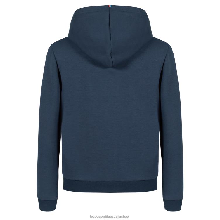 Clothing HVDBF670 Children Le Coq Sportif Hooded Sweatshirt With Zip Blue - Image 3