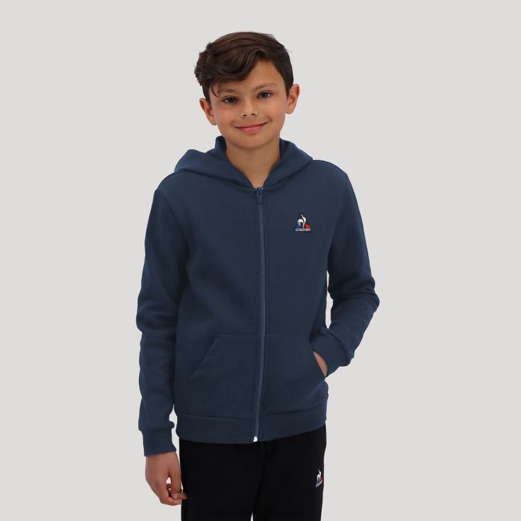 Clothing HVDBF670 Children Le Coq Sportif Hooded Sweatshirt With Zip Blue - Image 5