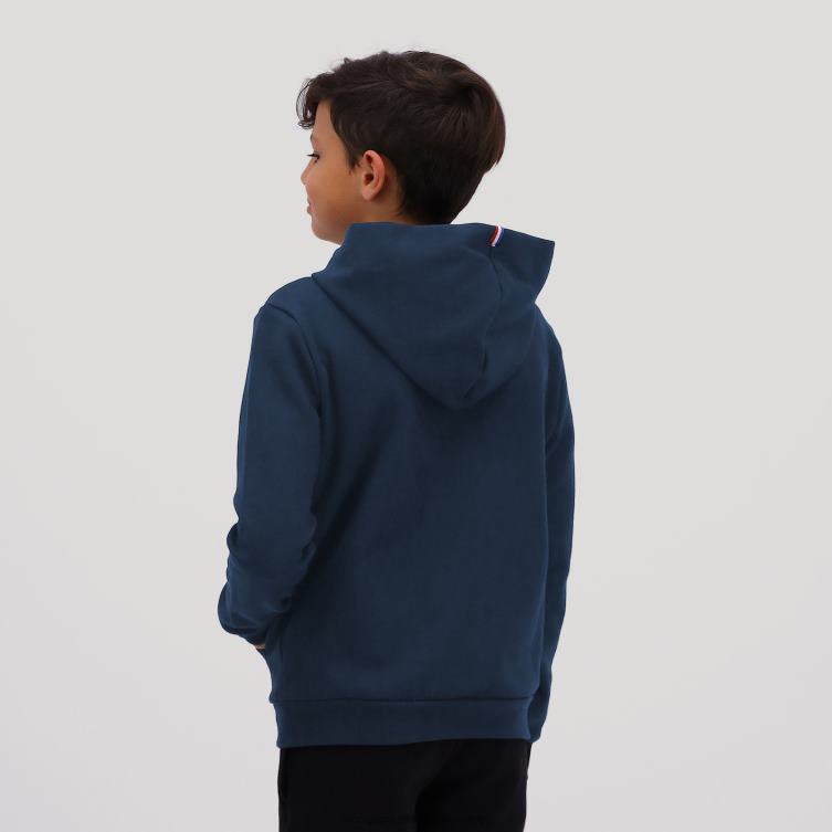 Clothing HVDBF670 Children Le Coq Sportif Hooded Sweatshirt With Zip Blue - Image 6