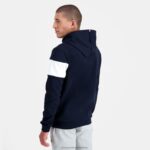 Clothing HVDBF67 Men Le Coq Sportif Hooded Sweatshirt Blue - Image 4