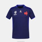 Clothing HVDBF692 Men Le Coq Sportif Replica Jersey Xv De France - Rugby World Cup 2023 Blue - Image 2