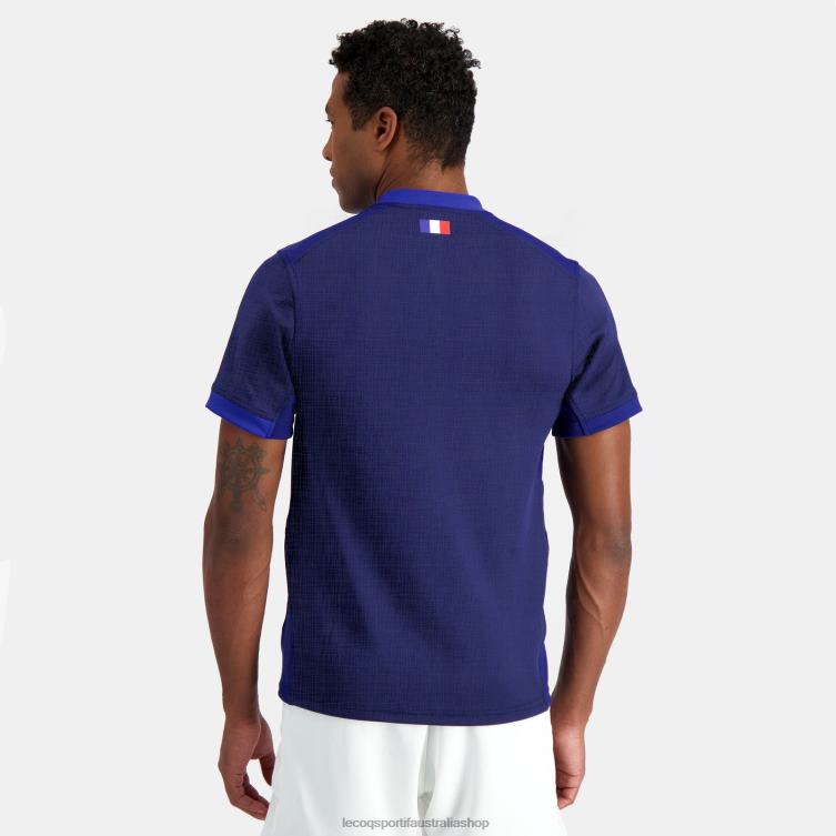 Clothing HVDBF692 Men Le Coq Sportif Replica Jersey Xv De France - Rugby World Cup 2023 Blue - Image 4