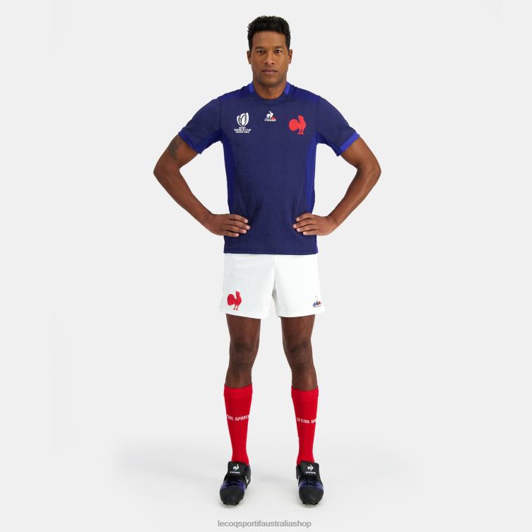 Clothing HVDBF692 Men Le Coq Sportif Replica Jersey Xv De France - Rugby World Cup 2023 Blue - Image 5