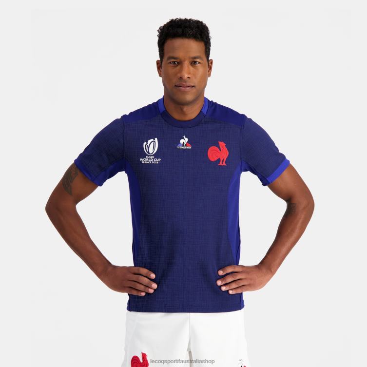 Clothing HVDBF692 Men Le Coq Sportif Replica Jersey Xv De France - Rugby World Cup 2023 Blue - Image 1