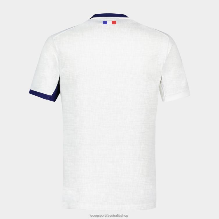Clothing HVDBF693 Men Le Coq Sportif Replica Jersey Xv De France - Rugby World Cup 2023 White - Image 3
