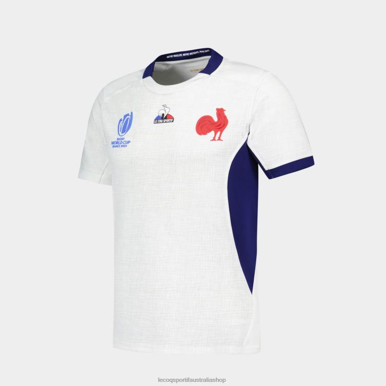 Clothing HVDBF693 Men Le Coq Sportif Replica Jersey Xv De France - Rugby World Cup 2023 White - Image 6