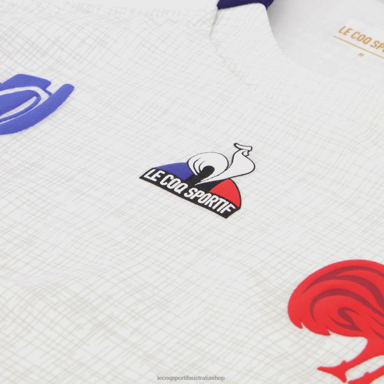 Clothing HVDBF693 Men Le Coq Sportif Replica Jersey Xv De France - Rugby World Cup 2023 White - Image 7
