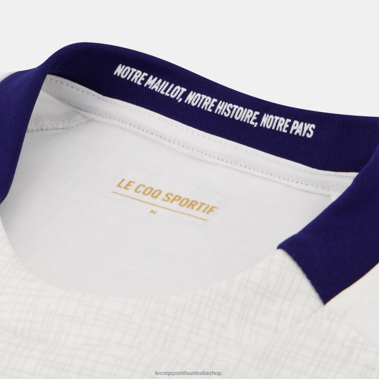 Clothing HVDBF693 Men Le Coq Sportif Replica Jersey Xv De France - Rugby World Cup 2023 White - Image 8