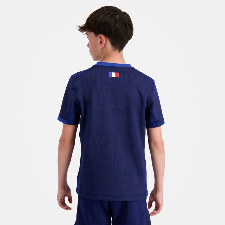 Clothing HVDBF694 Children Le Coq Sportif Replica Jersey Xv De France - Rugby World Cup 2023 Blue - Image 4