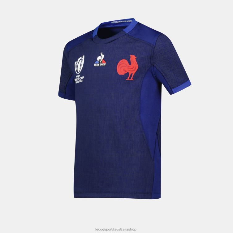 Clothing HVDBF694 Children Le Coq Sportif Replica Jersey Xv De France - Rugby World Cup 2023 Blue - Image 6