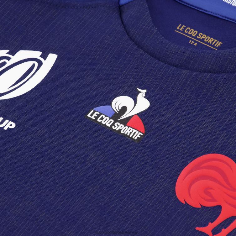 Clothing HVDBF694 Children Le Coq Sportif Replica Jersey Xv De France - Rugby World Cup 2023 Blue - Image 7