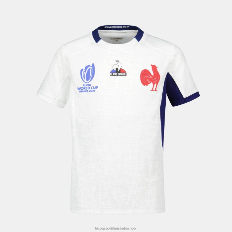Clothing HVDBF695 Children Le Coq Sportif Replica Jersey Xv De France - Rugby World Cup 2023 White - Image 2