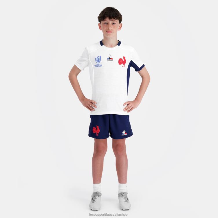 Clothing HVDBF695 Children Le Coq Sportif Replica Jersey Xv De France - Rugby World Cup 2023 White - Image 5