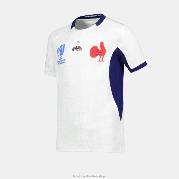 Clothing HVDBF695 Children Le Coq Sportif Replica Jersey Xv De France - Rugby World Cup 2023 White - Image 6