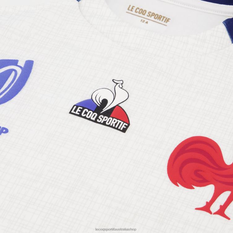 Clothing HVDBF695 Children Le Coq Sportif Replica Jersey Xv De France - Rugby World Cup 2023 White - Image 7