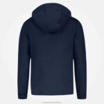 Clothing HVDBF69 Men Le Coq Sportif Hooded Sweatshirt With Zip Blue - Image 3