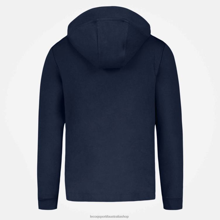 Clothing HVDBF69 Men Le Coq Sportif Hooded Sweatshirt With Zip Blue - Image 3