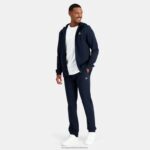 Clothing HVDBF69 Men Le Coq Sportif Hooded Sweatshirt With Zip Blue - Image 5