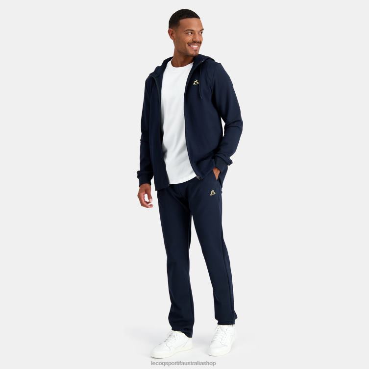 Clothing HVDBF69 Men Le Coq Sportif Hooded Sweatshirt With Zip Blue - Image 5