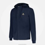 Clothing HVDBF69 Men Le Coq Sportif Hooded Sweatshirt With Zip Blue - Image 6