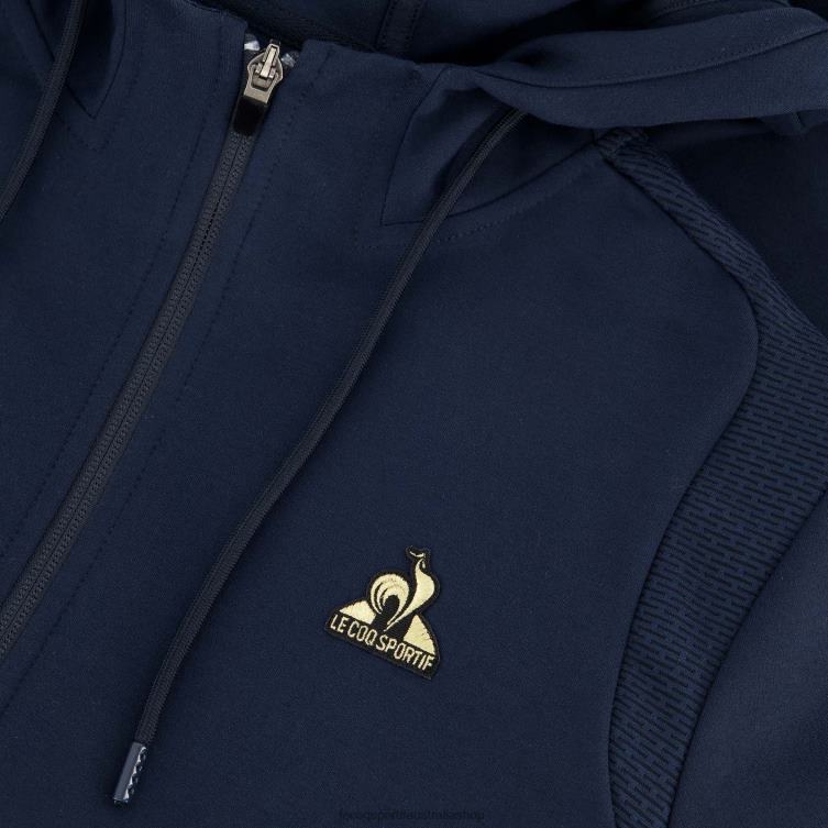Clothing HVDBF69 Men Le Coq Sportif Hooded Sweatshirt With Zip Blue - Image 7