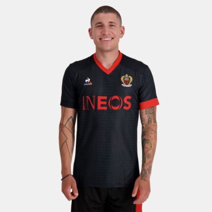 Clothing HVDBF702 Men Le Coq Sportif Jersey Black