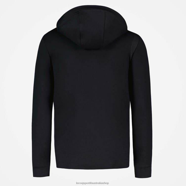 Clothing HVDBF70 Men Le Coq Sportif Hooded Sweatshirt With Zip Black - Image 3