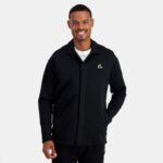 Clothing HVDBF73 Men Le Coq Sportif Zipped Jacket Black