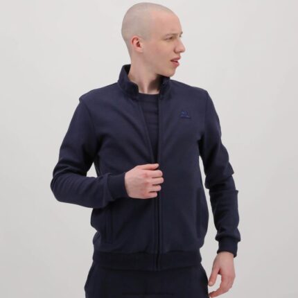 Clothing HVDBF77 Men Le Coq Sportif Zipped Sweatshirt Blue