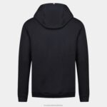 Clothing HVDBF7 Men Le Coq Sportif Hooded Sweatshirt Black - Image 3