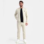 Clothing HVDBF8 Men Le Coq Sportif Zipped Sweatshirt Brown - Image 5