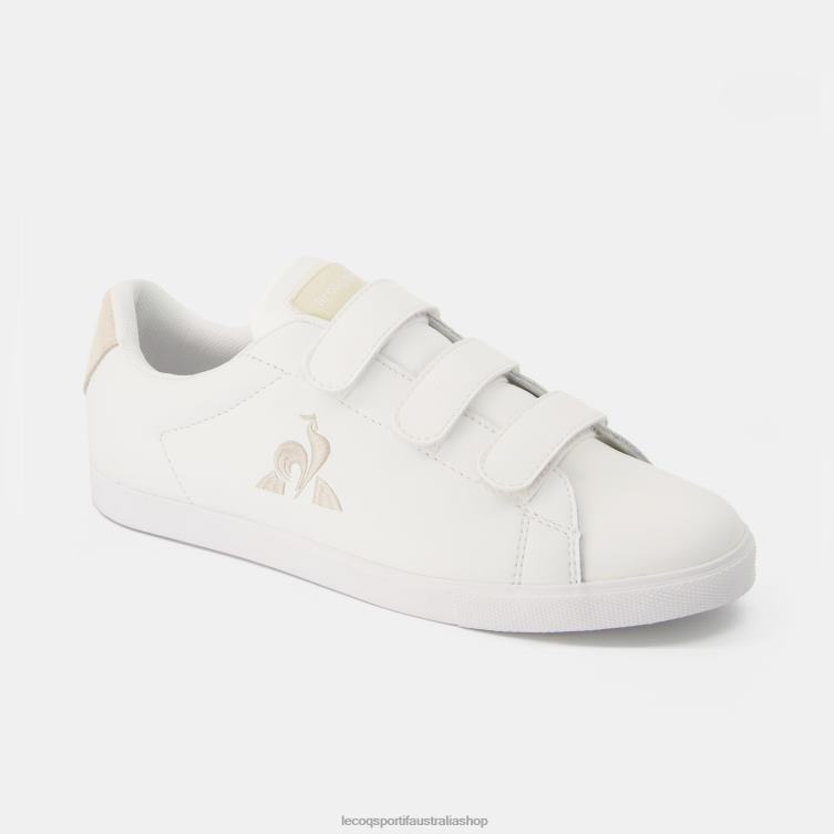 Shoes HVDBF371 Women Le Coq Sportif Shoe Elsa Velcros Premium White - Image 2