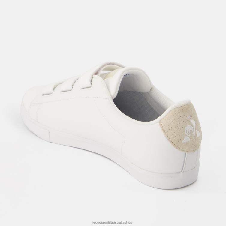 Shoes HVDBF371 Women Le Coq Sportif Shoe Elsa Velcros Premium White - Image 3