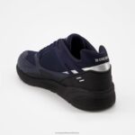 Shoes HVDBF542 Men Le Coq Sportif Shoe Lcs R1100 Black Sole Blue - Image 3