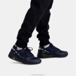 Shoes HVDBF542 Men Le Coq Sportif Shoe Lcs R1100 Black Sole Blue - Image 5