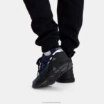 Shoes HVDBF542 Men Le Coq Sportif Shoe Lcs R1100 Black Sole Blue - Image 6