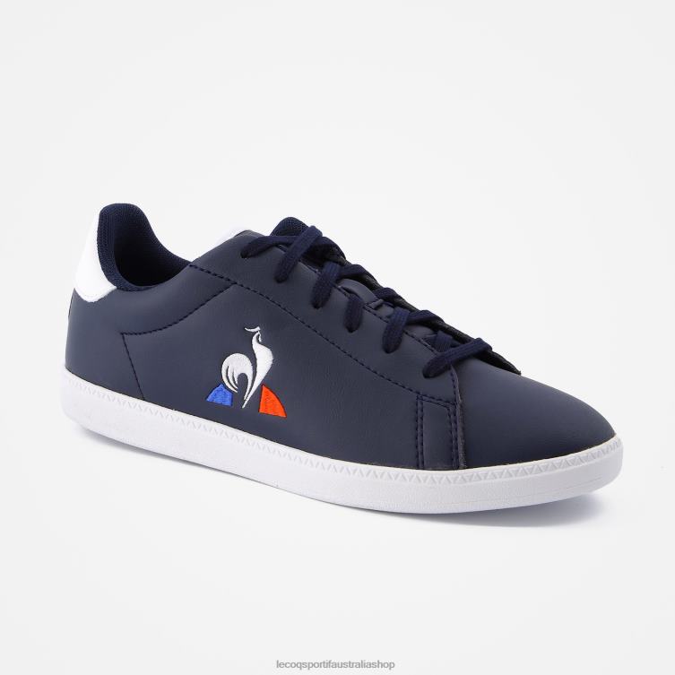 Shoes HVDBF688 Children Le Coq Sportif Shoe Courtset Junior Blue - Image 2